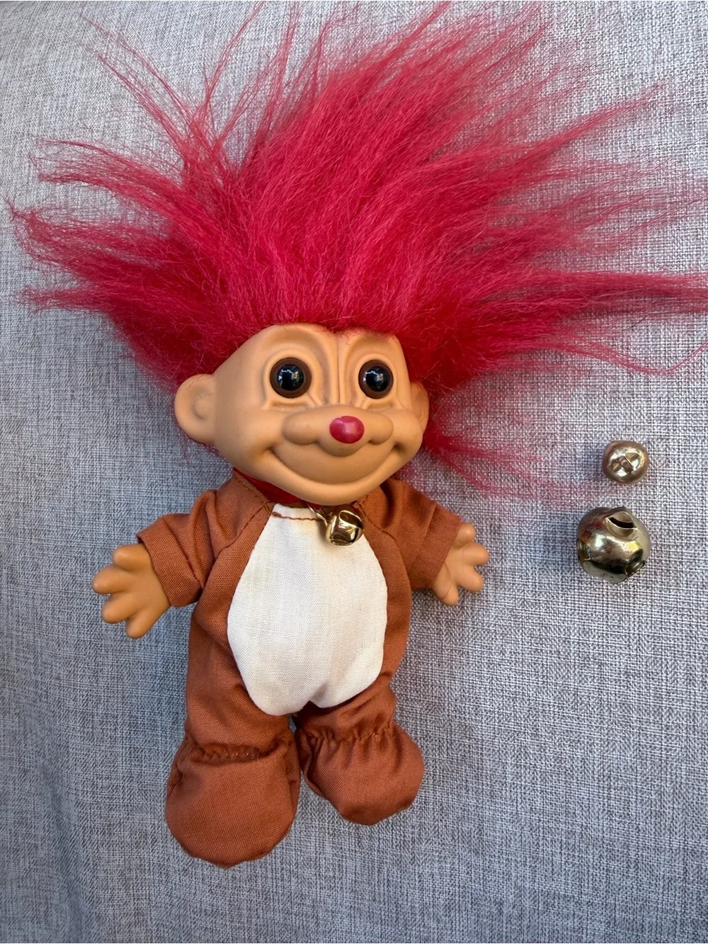 Russ Christmas Troll Doll Reindeer Costume Red Hair Holiday Bundle